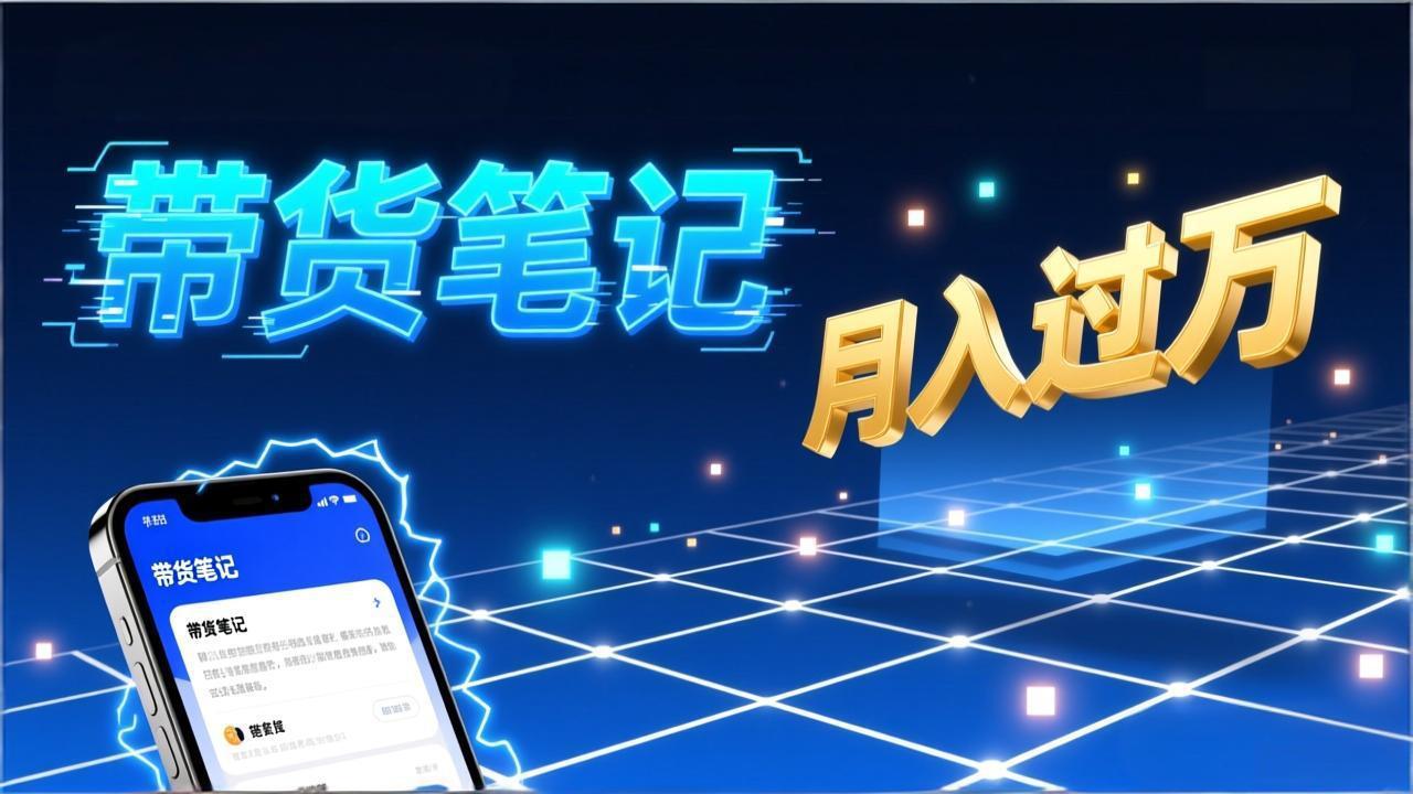 小红书爆款笔记带货实战：拆解封面标题正文全要素，手把手教你单篇笔记带货月入过万-柒浠资源网