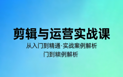 林大·剪辑与运营实战课(更新2026)-柒浠资源网