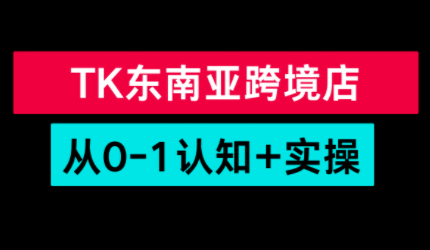 TikTok东南亚跨境从0-1认知实操课-柒浠资源网