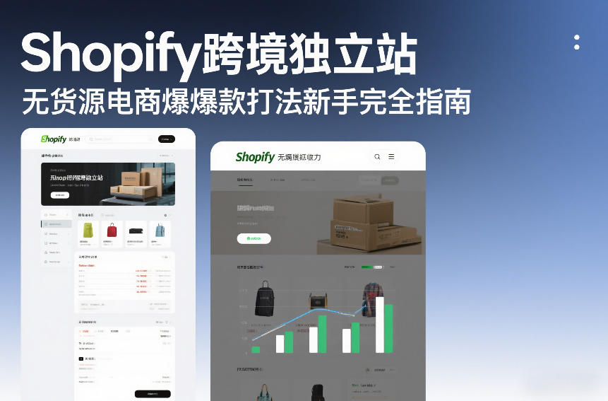 Shopify跨境独立站无货源电商爆款打法新手完全指南-柒浠资源网