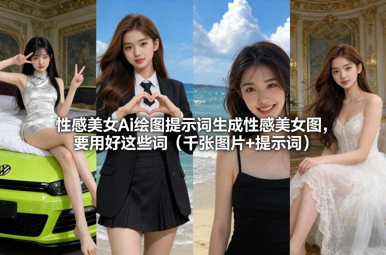 性感美女Ai绘图提示词生成性感美女图，要用好这些词(千张图片+提示词)-柒浠资源网