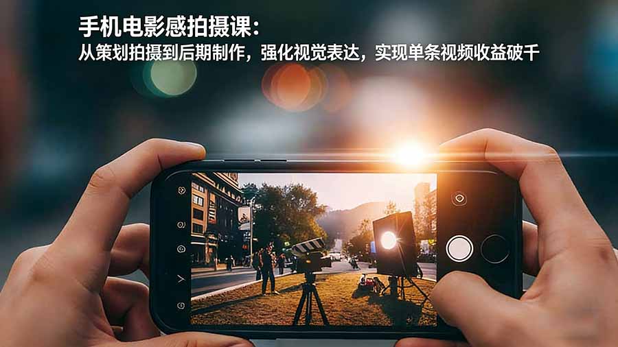 手机电影感拍摄课:从策划拍摄到后期制作,强化视觉表达,实现单条视频收益破千-柒浠资源网