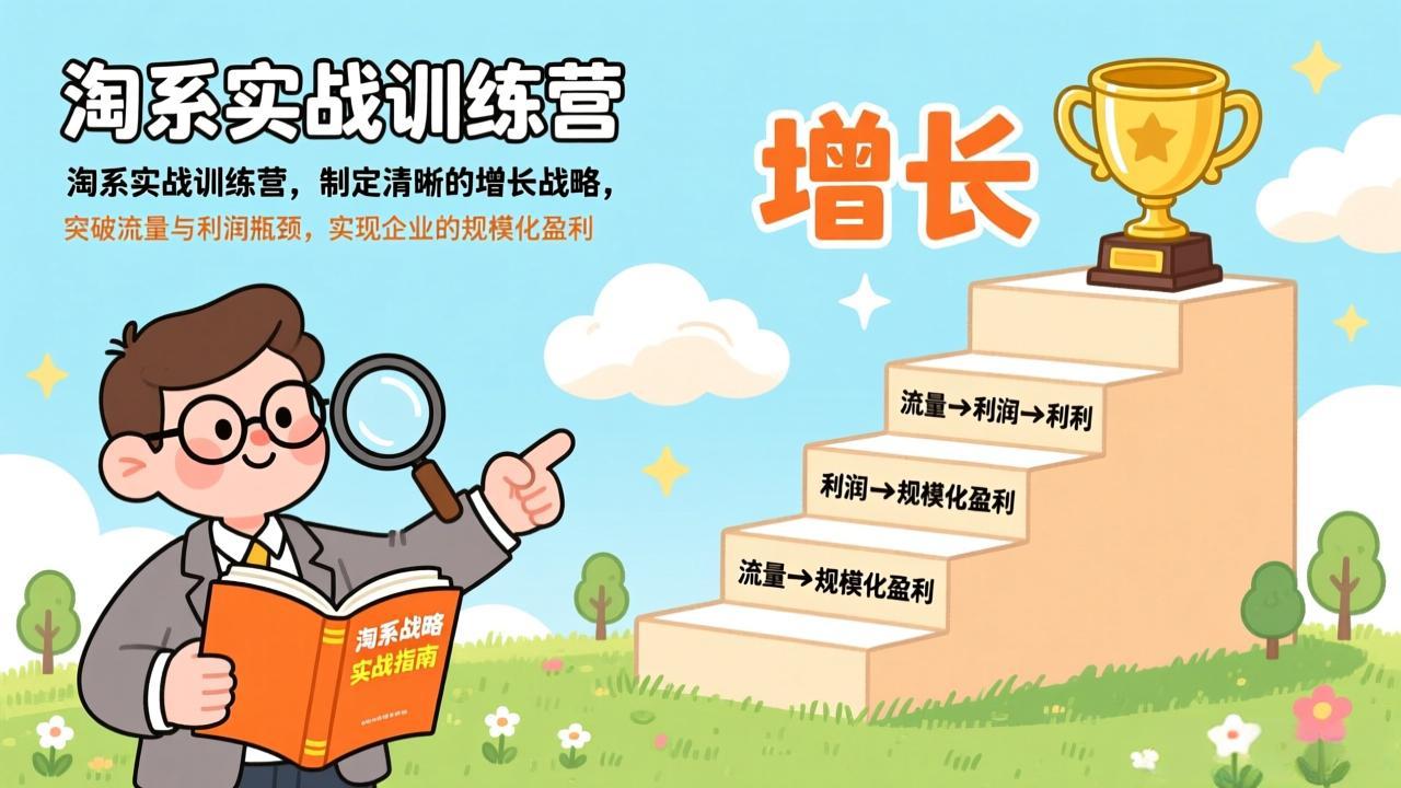 淘系实战训练营，制定清晰的增长战略，突破流量与利润瓶颈，实现企业的规模化盈利-柒浠资源网