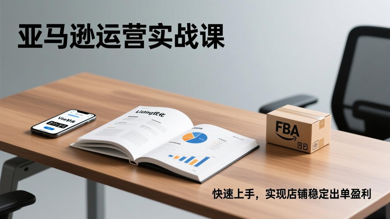 亚马逊运营实战课，Listing优化、Vine秒杀、FBA发货，快速上手，实现店铺稳定出单盈利-柒浠资源网