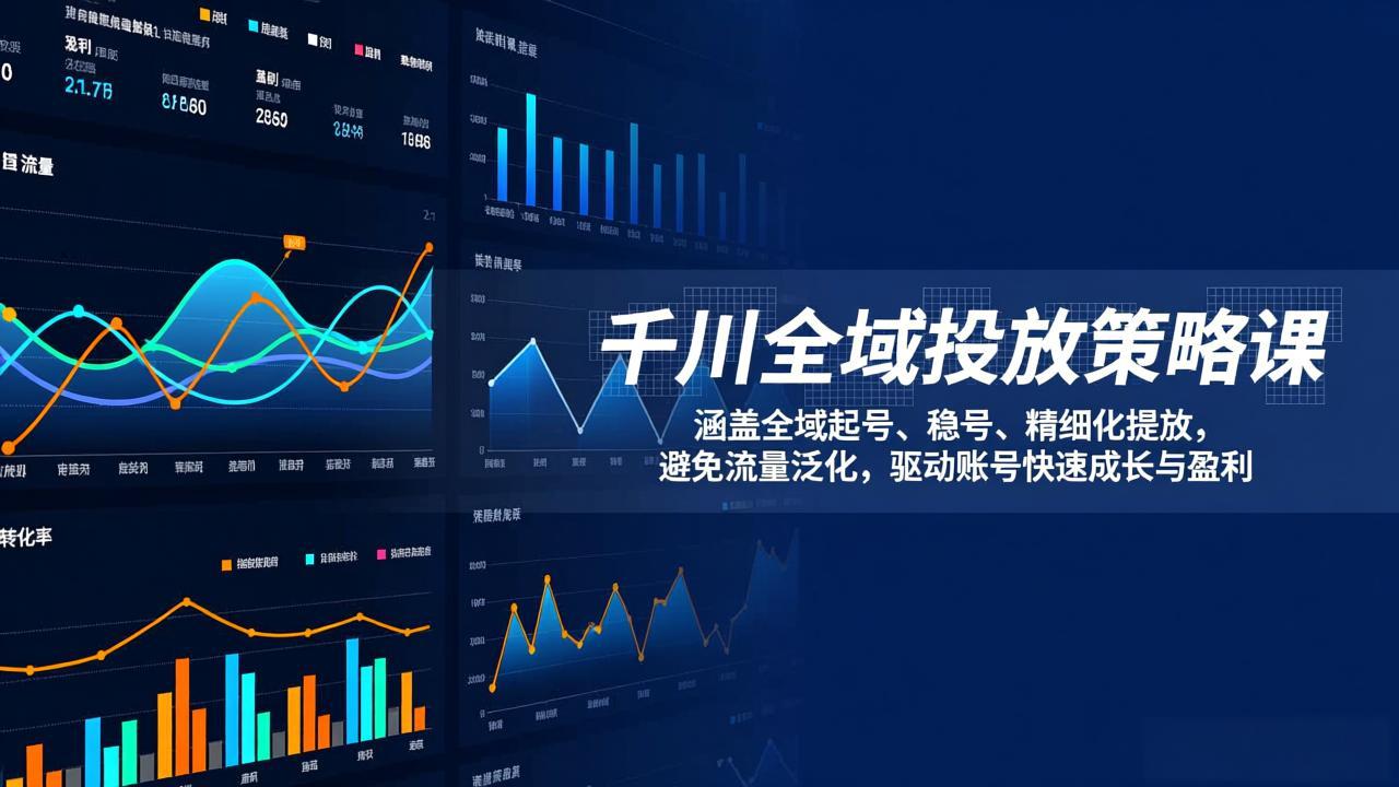 千川全域投放策略课：涵盖全域起号、稳号、精细化投放，避免流量泛化，驱动账号快速成长与盈利-柒浠资源网