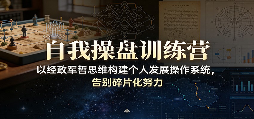 自我操盘训练营：以经政军哲思维构建个人发展操作系统，告别碎片化努力-柒浠资源网