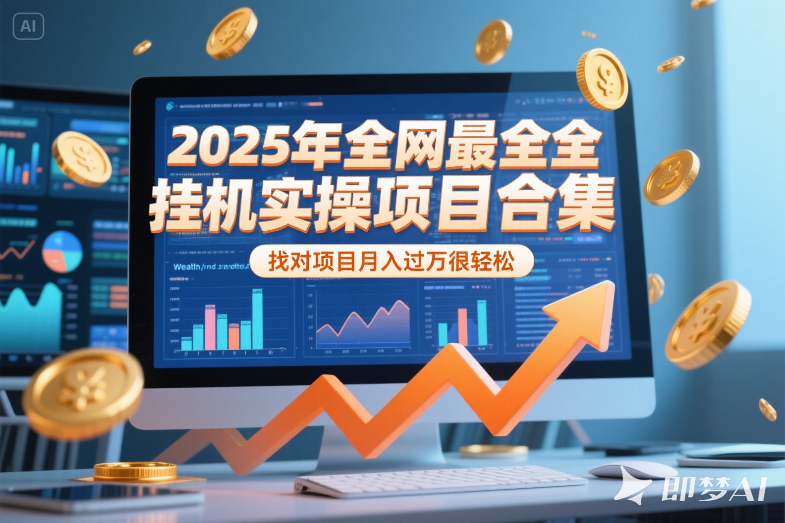 2025年挂机实操项目实操演练，挂机类型，AI直播类型，轻资产创业类型…-柒浠资源网