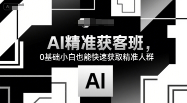 AI精准获客班，0基础小白也能快速获取精准人群-柒浠资源网