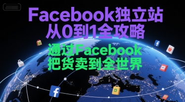 Facebook独立站从0到1全攻略，通过FacebboK把货卖到全世界-柒浠资源网