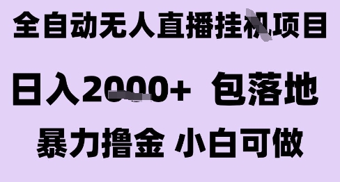 最新全自动抖音无人直播挂G项目，日入2k+ 包落地暴力撸金，小白可做【揭秘】-柒浠资源网