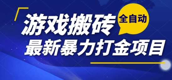热门副业，全自动游戏打金搬砖，单账号一天收益1-2张，可多开矩阵操作日入1k【揭秘】-柒浠资源网