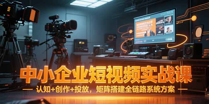 中小企业短视频实战课，认知+创作+投放，矩阵搭建全链路系统方案-柒浠资源网