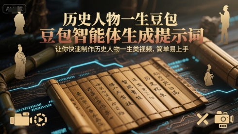 历史人物一生豆包智能体生成提示词,让你快速制作历史人物一生类视频,简单易上手-柒浠资源网