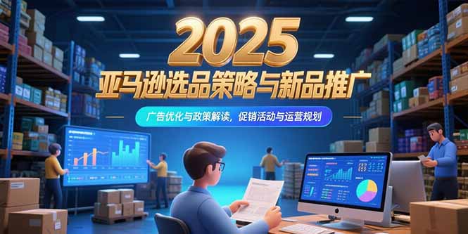 2025亚马逊选品策略与新品推广，广告优化与政策解读，促销活动与运营规划-柒浠资源网