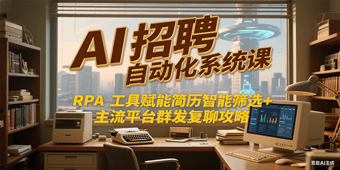 AI招聘自动化系统课，RPA工具赋能简历智能筛选+主流平台群发复聊全攻略-柒浠资源网