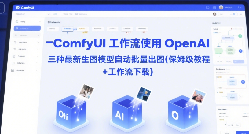 ComfyUI 工作流使用 OpenAI 三种最新生图模型自动批量出图(保姆级教程+工作流下载)-柒浠资源网