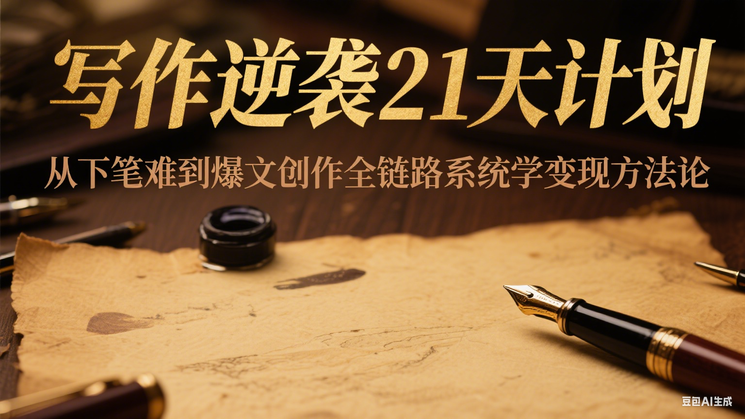 写作逆袭21天计划：从下笔难到爆文创作全链路系统学变现方法论-柒浠资源网