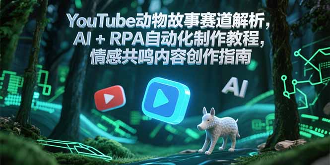 YouTube动物故事赛道解析，AI+RPA自动化制作教程，情感共鸣内容创作指南-柒浠资源网