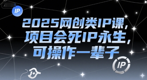 2025网创类IP课，项目会死IP永生，可操作一辈子-柒浠资源网