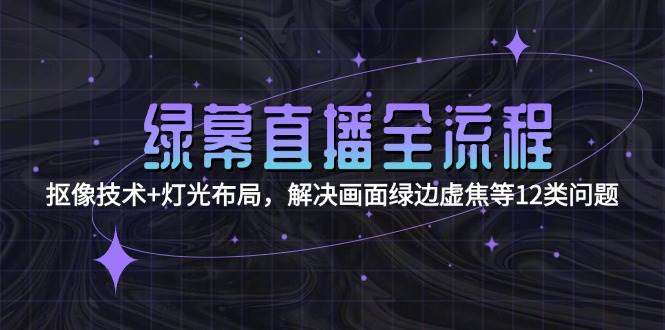 绿幕直播全流程：抠像技术+灯光布局，解决画面绿边虚焦等12类问题-柒浠资源网