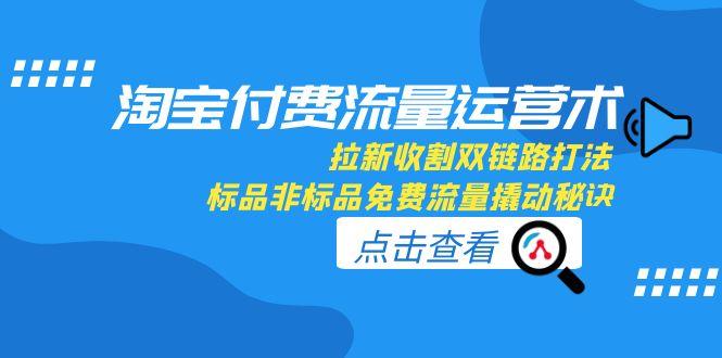 淘宝付费流量运营术，拉新收割双链路打法，标品非标品免费流量撬动秘诀-柒浠资源网