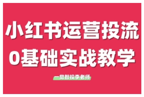 小红书运营投流，小红书广告投放从0到1的实战课，学完即可开始投放(更新)-柒浠资源网
