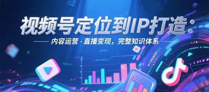 视频号定位到IP打造：账号搭建-内容运营-直播变现，完整知识体系-柒浠资源网