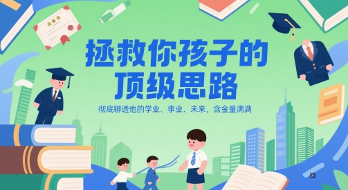 付费文章：拯救你孩子的顶级思路，彻底聊透他的学业、事业、未来，含金量满满-柒浠资源网
