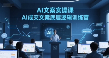 AI文案实操课，AI成交文案底层逻辑训练营-柒浠资源网