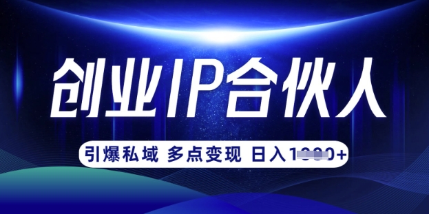 云帆·创业ip合伙人打造3.0，从0到1教你做网创，实现月入过W-柒浠资源网