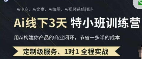 AI实操培训第20-21期线下,0基础保姆级教程,3月最新整理,企业获客、降本增效、打造超级个体-柒浠资源网