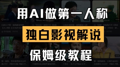用AI做第一人称独白影视解说，手把手教学，保姆级教程-柒浠资源网