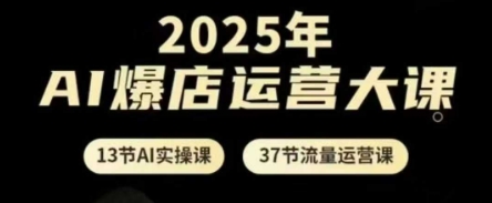 2025年AI爆店运营大课,13节AI实操课+37节流量运营课-柒浠资源网