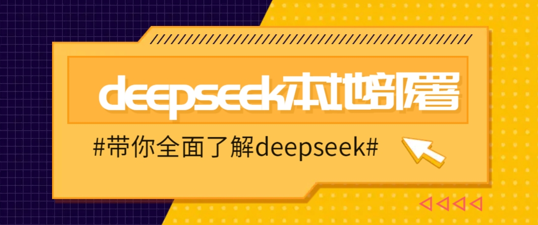 DeepSeek本地部署详细教程，轻松将deepseek部署到你的电脑上-柒浠资源网