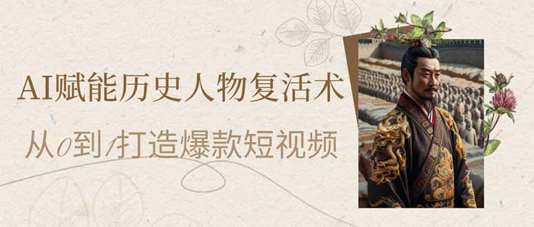 AI赋能历史人物复活术：从0到1打造爆款短视频-柒浠资源网
