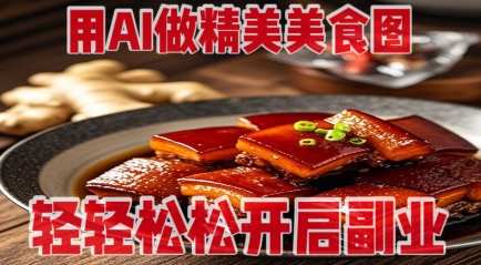 用AI做精美美食图，无需专业设备拍摄，轻轻松松开启副业-柒浠资源网