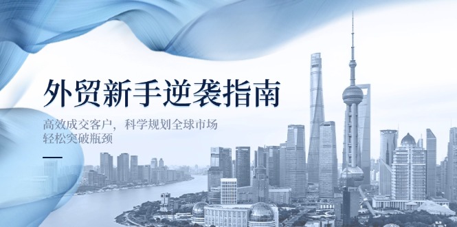 外贸新手逆袭指南:高效成交客户,科学规划全球市场,轻松突破瓶颈-柒浠资源网