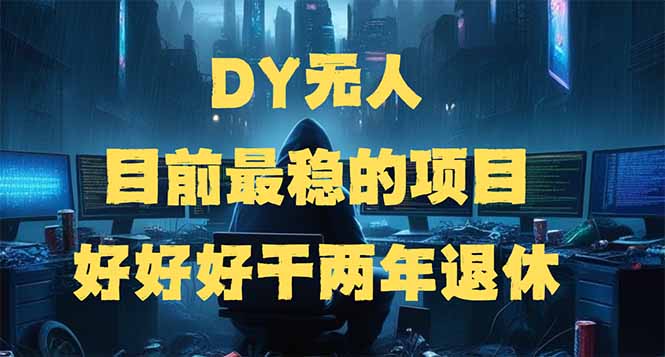 DY无人，目前最稳的项目，矩阵放大边旅游边赚钱，好好好干两年退休-柒浠资源网
