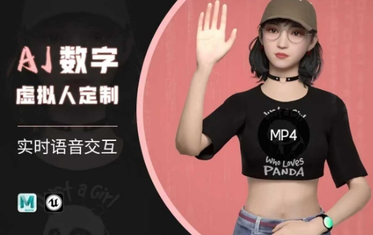 Ai数字人虚拟(智能体)实时语音交互特训营，​自行定制超写实角色AI数字人交互技术-柒浠资源网
