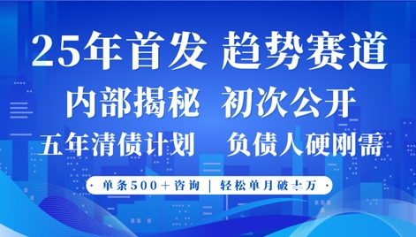 2025年首次公开，真正的事业型赛道，客咨不断，单月轻松破W-柒浠资源网