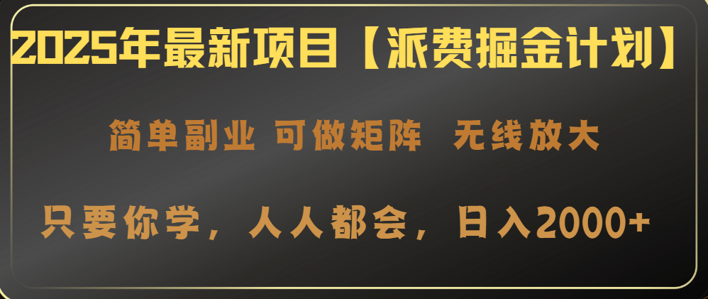 2025年最新项目【派费掘金计划】操作简单，日入2000+-柒浠资源网
