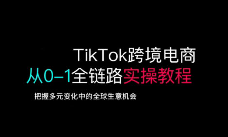 TikTok电商运营从基础到高阶全方位实操-柒浠资源网